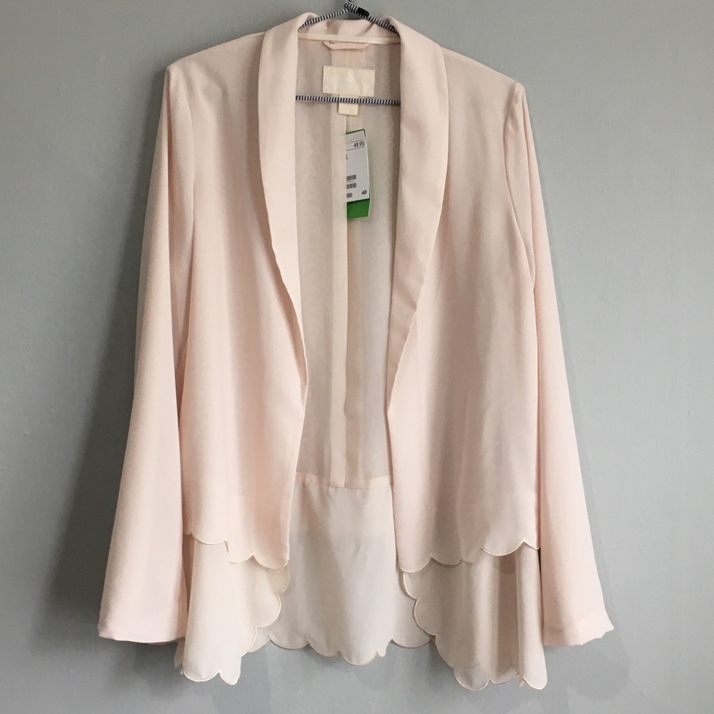 H&M Pink Scallop Blazer NWT